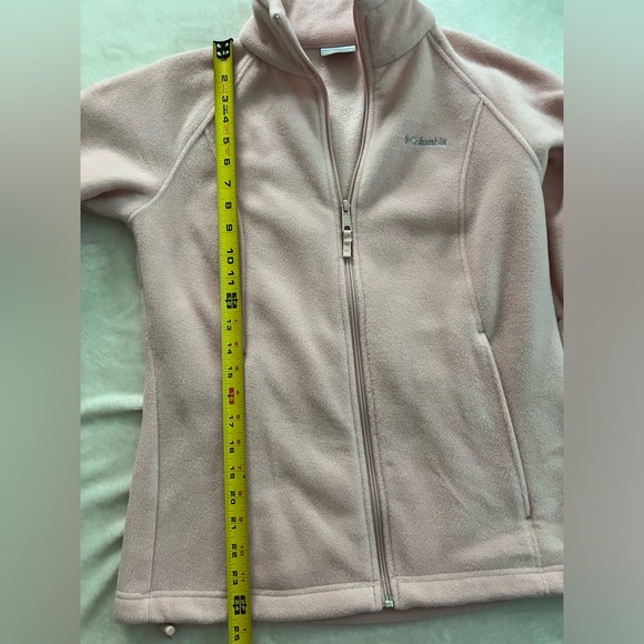 Columbia Fleece Light Pink Zip Up Jacket, Size M - Picture 3 of 14